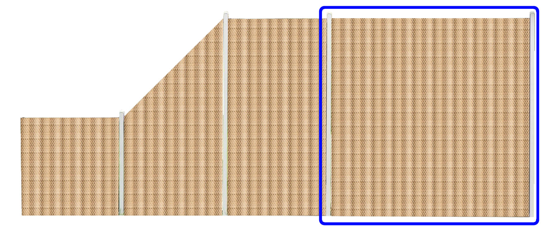 Płot Panelowy Dwustronny 180x180cm Technorattan – kolor miodowy